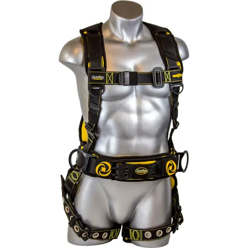 Guardian Cyclone Construction Harness Pass-Thru Chest, Tongue Buckle Legs & Waist, 2XL, 130-331lbs