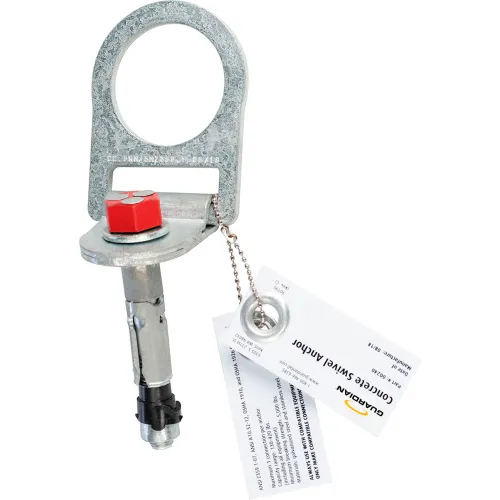 Guardian Swivel Concrete Anchor Kit, Galvanized Steel, 130-420 lbs. Capacity
