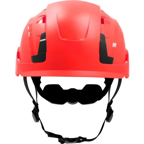 General Electric GH401 Non-Vented Safety Helmet, 4-Point Adjustable Ratchet Suspension, Red - Image 2