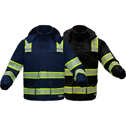GSS Onyx Non Ansi Rip Stop Rain Coat w/ Teflon Coating, S/M, Navy - Image 3