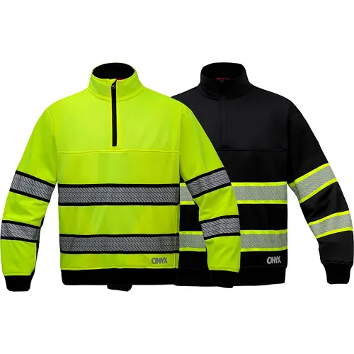 GSS Onyx Job Shirt w/ 1/4" Zipper, Class 3, Polyester Fleece, Lime, XL - Image 5