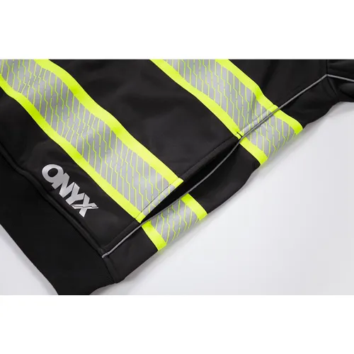 GSS Onyx Enhanced Visibility Job Shirt w/ 1/4" Zipper, Polyester Fleece, Black, XL - Image 4