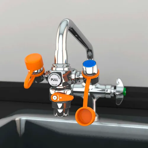 Guardian Equipment G1200 EyeSafe" Eyewash, Faucet Mount, Shut-Off