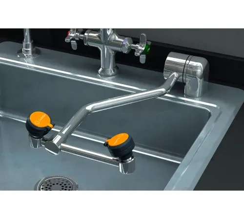 Guardian Equipment Barrier-Free Eyewash Station, Deck Mount, Chrome Plated Brass