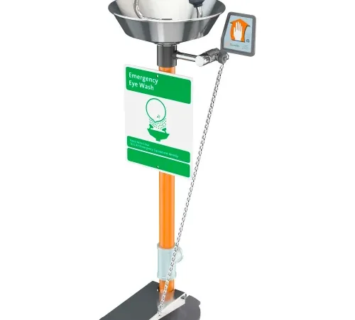 Guardian Equipment Pedestal Mounted Eyewash, Hand and Foot Control, S/S Bowl, G1825HFC