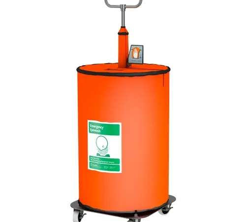 Guardian Equipment Portable Eyewash & Drench Hose Unit W/ Dolly, Heated, 15 Gal