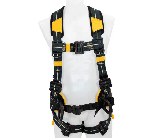 Werner® Arc Flash Construction Harness w/ Dielectric Pass Thru Legs, Back & Hip D Rings, M/L