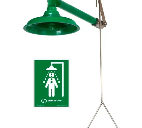 Haws® AXION® MSR, 8130, Corrosion Resistant SS and PVC Horizontal, Vertical Drench Shower