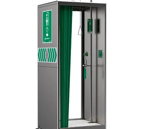 Haws® AXION® MSR Walk-Through Booth Combination Shower & Eye/Face Wash Station