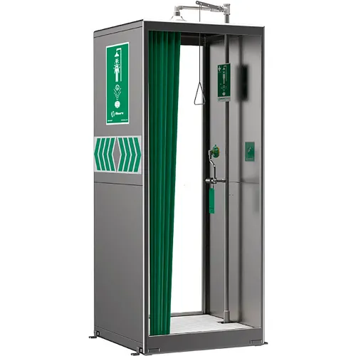 Haws® AXION® MSR Walk-Through Booth Combination Shower & Eye/Face Wash Station