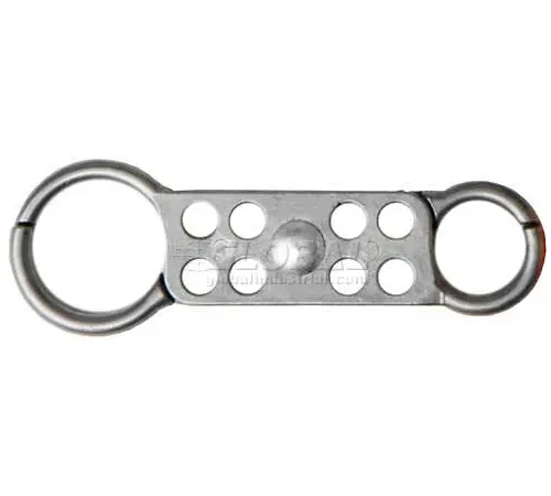 Horizon Mfg. Lockout Tagout Hasp, 5507, Double Sided, 1" & 1-1/2" Opening, Gray - Pkg Qty 12