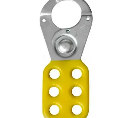 Horizon Mfg. Lockout Tagout Hasp, 5512, Standard Style, 1" Opening, Yellow - Pkg Qty 12