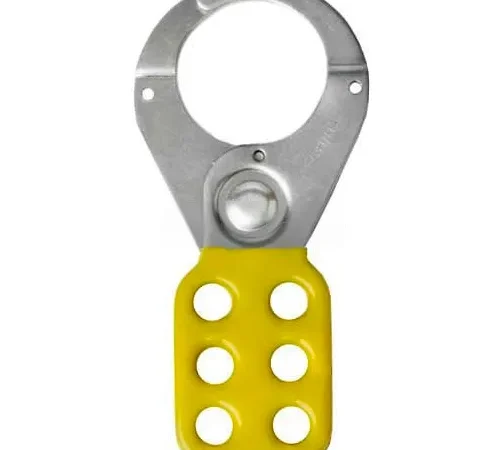 Horizon Mfg. Lockout Tagout Hasp, 5513, Standard Style, 1-1/2" Opening, Yellow - Pkg Qty 12