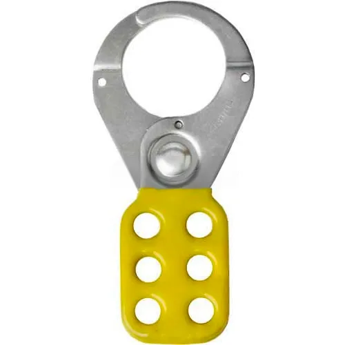 Horizon Mfg. Lockout Tagout Hasp, 5513, Standard Style, 1-1/2" Opening, Yellow - Pkg Qty 12