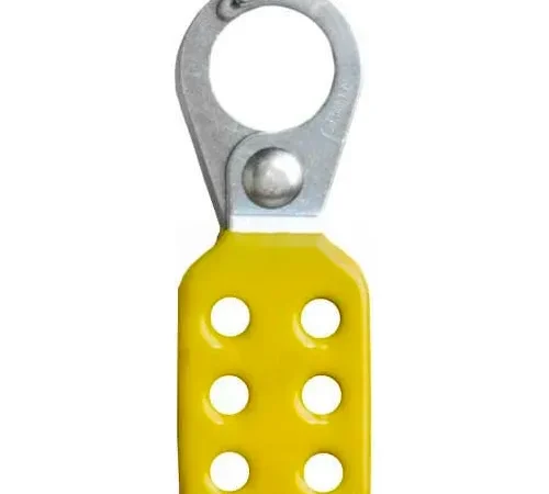 Horizon Mfg. Lockout Tagout Hasp, 5514, Interlocking Style, 1" Opening, Yellow - Pkg Qty 12
