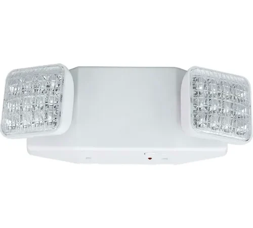 Compass Lighting LED Emergency Light w/Remote Cap, Square Heads, White, Damp location