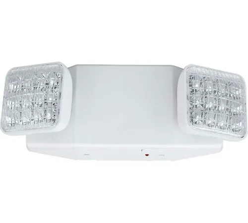 Compass Lighting CU2SQ LED Emergency Light, Square Heads, White, NiCad Battery, Damp location