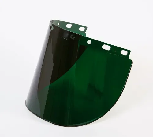 Honeywell Fibre-Metal® Green Shade 5 Propionate Faceshield Window, 8" X 16-1/2" X .06"T