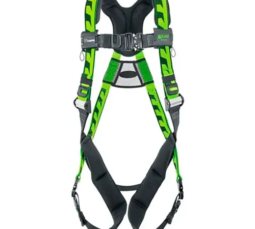 Honeywell Miller® AirCore Stretchable Harness with Back D-Ring, Tongue Buckle, Universal, Green