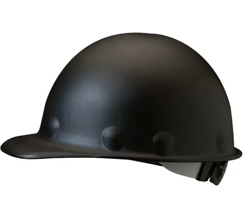 Honeywell Roughneck P2A Front Brim Hard Hat, 8 pt. Ratchet Suspension, Type 1, Class C & G, Black