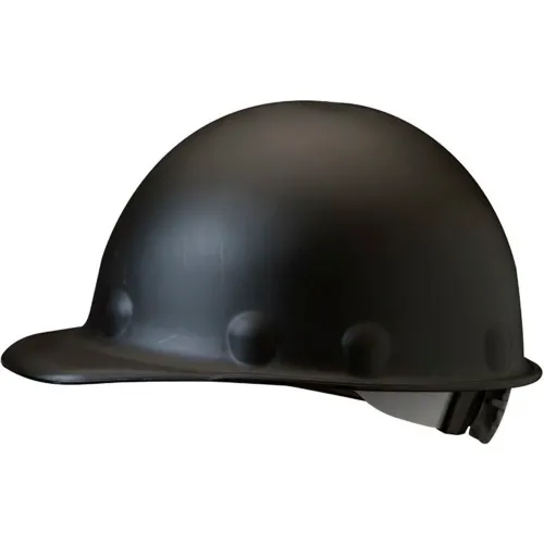 Honeywell Roughneck P2A Front Brim Hard Hat, 8 pt. Ratchet Suspension, Type 1, Class C & G, Black