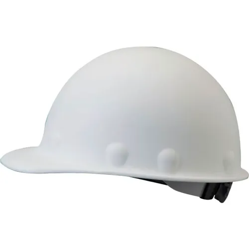 Honeywell Roughneck P2A Front Brim Hard Hat, 8 pt. Ratchet Suspension, Type 1, Class C & G, White
