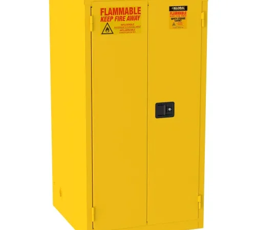 Global Industrial™ Flammable Cabinet, Manual Close Double Door, 60 Gallon, 34"Wx34"Dx65"H