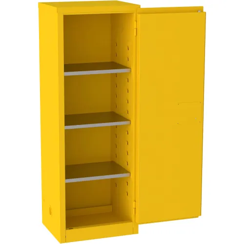 Global Industrial™ Flammable Cabinet, Manual Close Single Door, 24 Gallon, 23"Wx18"Dx65"H - Image 2