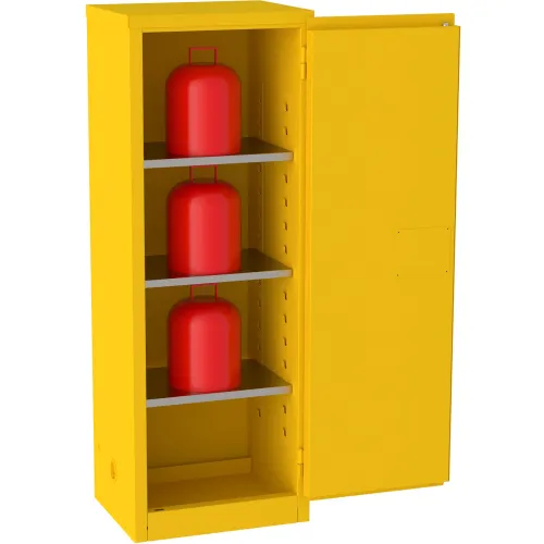 Global Industrial™ Flammable Cabinet, Manual Close Single Door, 24 Gallon, 23"Wx18"Dx65"H - Image 3