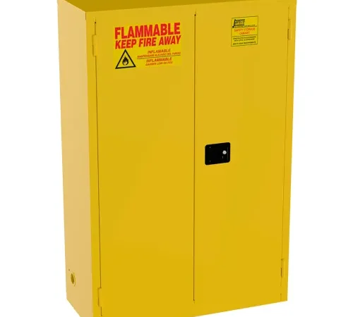 Jamco Flammable Liquid Storage Cabinet, Manual Close Door, 45 Gallon Capacity, 43"W x 18"D x 65"H