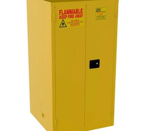 Jamco Flammable Liquid Storage Cabinet, Self Close Door, 60 Gallon Capacity, 34"W x 34"D x 65"H