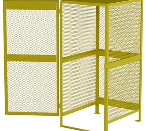 Global Industrial Cylinder Storage Cabinet, Vertical Single Door 10 Cylinders, 33W x 40D x 71H