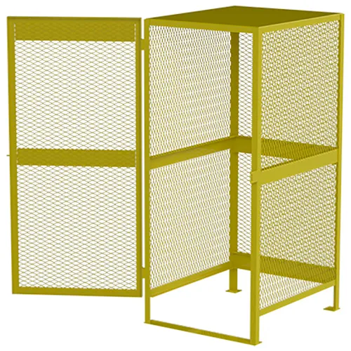 Global Industrial™ Cylinder Storage Cabinet, Vertical Single Door 10 Cylinders, 33W x 40D x 71H