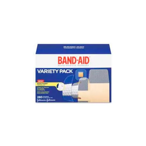 Johnson & Johnson Adhesive Bandages, Flexible, 1"W , 100BX, Fabric, Beige