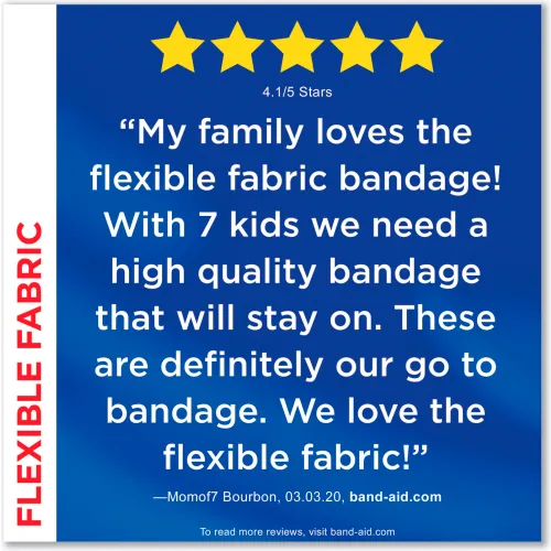 Band-Aid® Flexible Fabric Adhesive Bandages, Assorted Sizes, Beige, Pack of 100 - Image 3