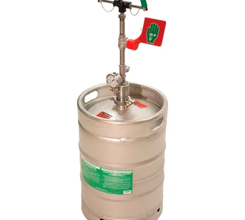 Hughes® Gravity Fed Portable Eyewash Station, Self Contained, Pressurized, 15 Gallon Capacity