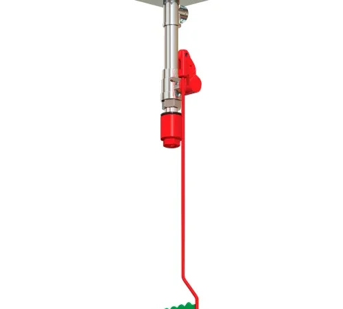 Hughes® Drench Shower, Ceiling Mount, Stainless Steel Pipe, Nylon Showerhead
