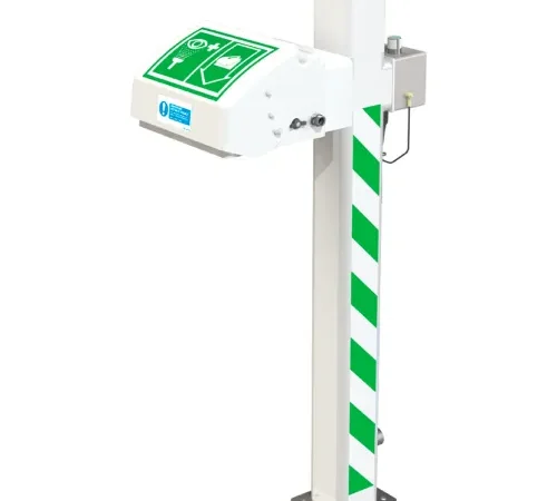 Hughes® Eye & Face Wash Station, Pedestal Mount, ABS Plastic Bowl