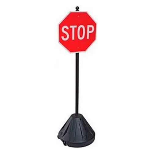 Magic Master XL-PP3-60 XL-Portable Pole Rolling Sign Base, 60" Pole, Black