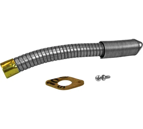 Justrite® Flexible Metal Hose Replacement For Type II Safety Cans, Steel, 1" Metal Hose, Silver