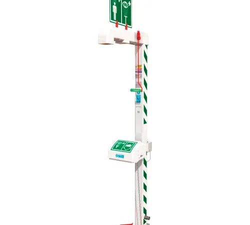 Hughes Emergency Combination Shower, Freeze Protected, Floor Mount, ABS Bowl, 120 V, H5G45G-1H