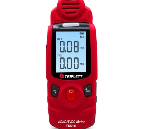 Triplett Formaldehyde and TVOC Meter, Backlit Dual LCD