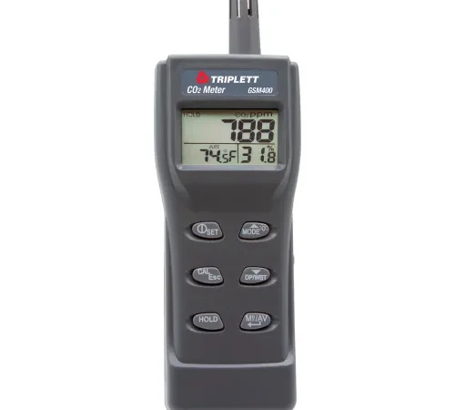 Triplett Portable Indoor Air Quality Carbon Dioxide Meter, 14" x 3" x 9"