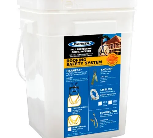 Werner® Roofing Kit w/ Pass Thru Buckle Harness, 30' Basic