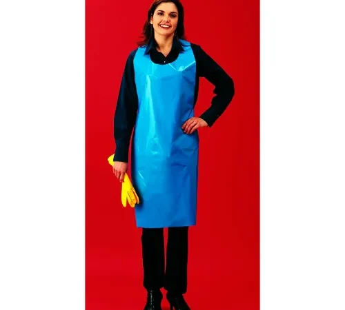 1 Mil Polyethylene Apron, Blue, 28" x 46", 100/Bag