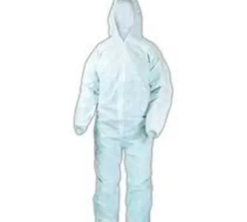 SMS Coverall, Elastic Wrists & Ankles, Attached Hood, Zipper Front, White, 4XL, 25/Case