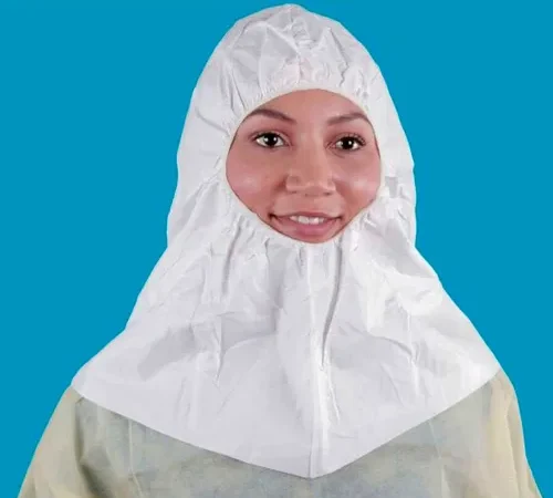 KeyGuard® Hood, Elastic Face Band, White, One Size, 100/Case
