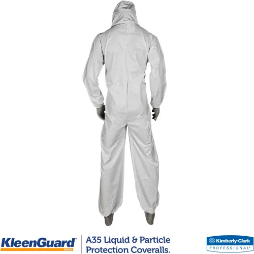 KleenGuard A35 Liquid & Particle Protection Coverall, 2XL, White, 25/Case - Image 2