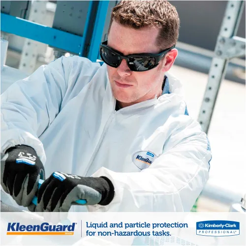KleenGuard A35 Liquid & Particle Protection Coverall, 2XL, White, 25/Case - Image 4