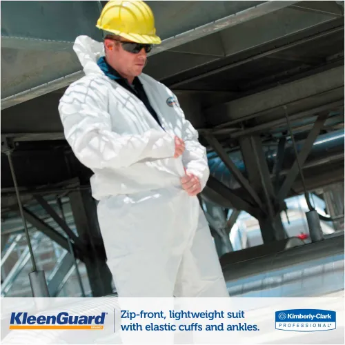 KleenGuard A35 Liquid & Particle Protection Coverall, 2XL, White, 25/Case - Image 5